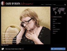Tablet Screenshot of causeofdeathwoman.com